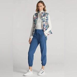 NEW RLX Ralph Lauren | Women's 4-Way‎ Stretch Cuffed Golf Pants Indigo Blue Sz L